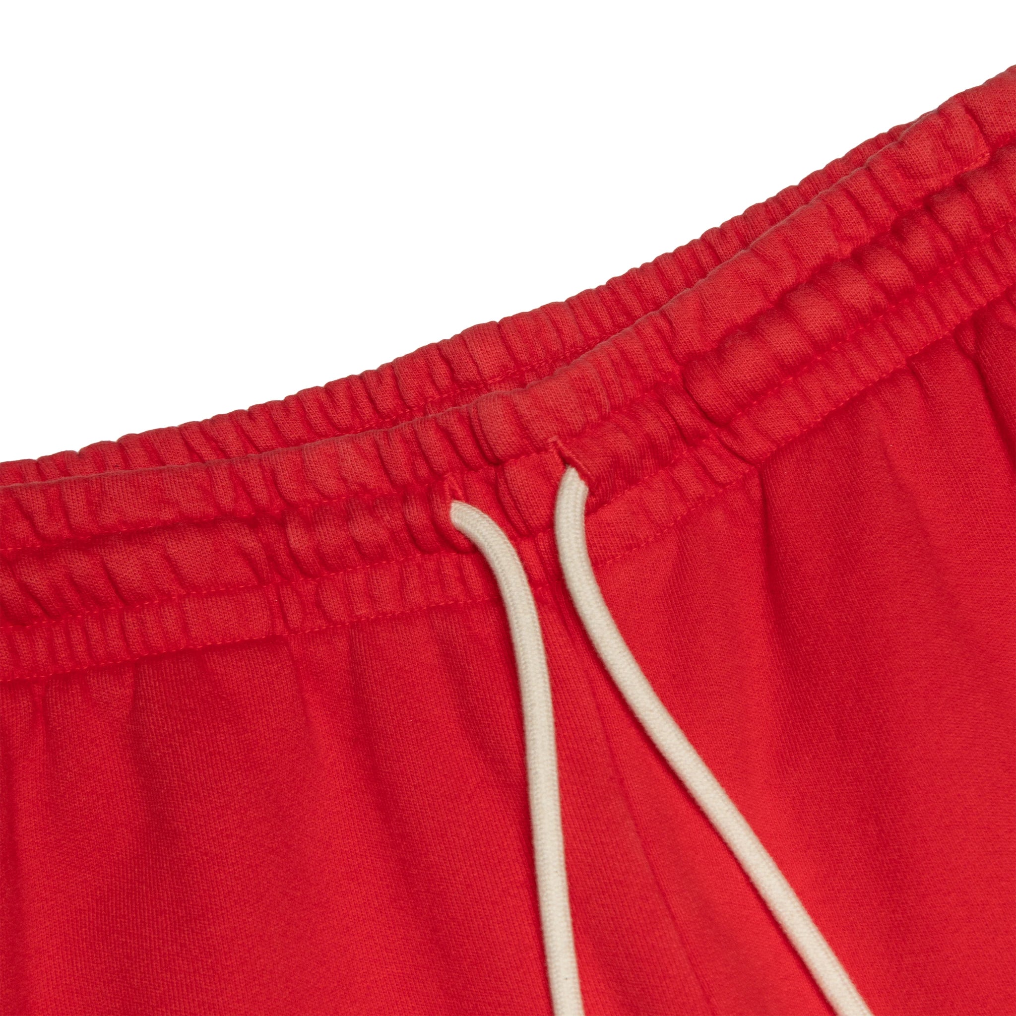Waist view of Denim Tears University Red Sweatpants